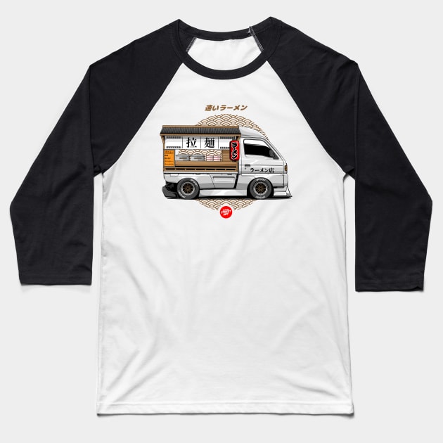 RAMEN KEI TRUCK - PAPAYA STREETART Baseball T-Shirt by papayastreetart